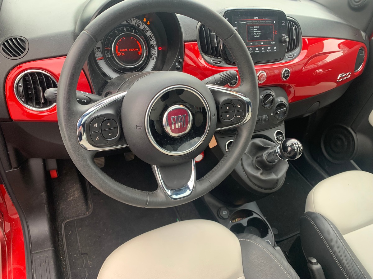 Fiat 500 70 ch | Hybrid | Toit vitré | Régulateur de vitesse | Climatisation