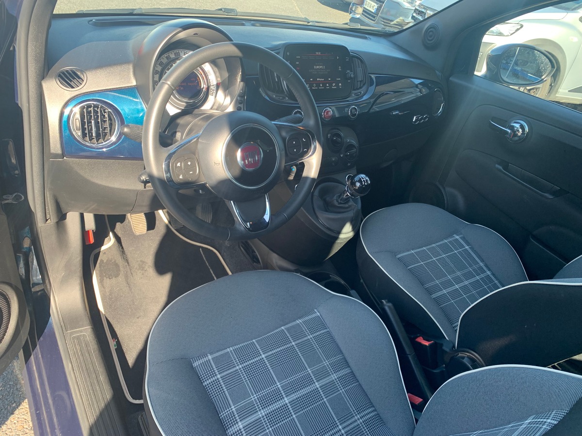 Fiat 500 70 chevaux | Lounge | Régulateur de vitesse | Uconnect | Radar de stationnement arrière