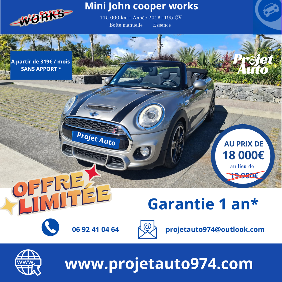Mini Minicooper JOHN COOPER WORKS Cabriolet 195CV