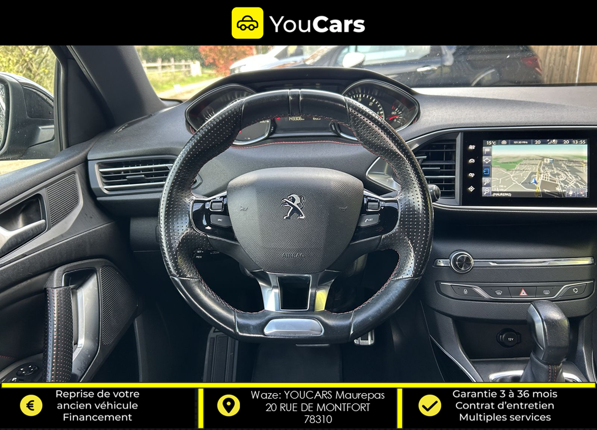 Peugeot 308 GT LINE 1.6 BlueHDi EAT6 120 cv BOITE AUTO - KIT DISTRIBUTION FAIT - CAMERA DE RECUL