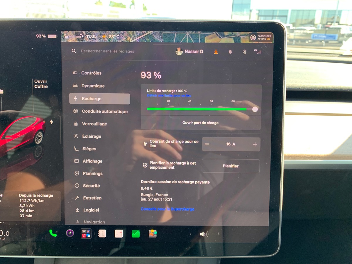 Tesla Model 3 283 ch | Caméra recul | Toit panoramique | GPS | Cuir | Sièges électriques chauffants