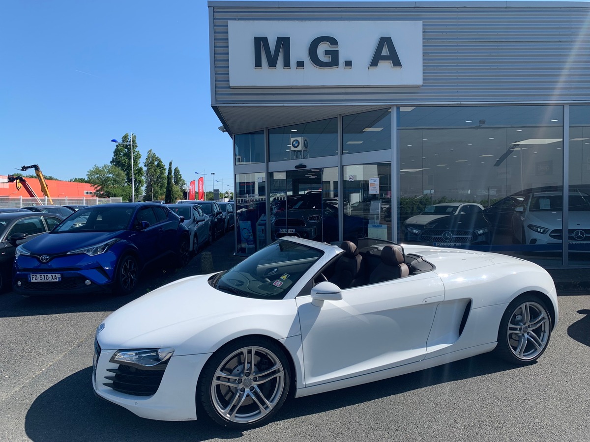 Audi R8 SPYDER 430 CHEVAUX | Siéges chauffants | Sellerie cuir Nappa Brun | Boîte manuelle trés rare