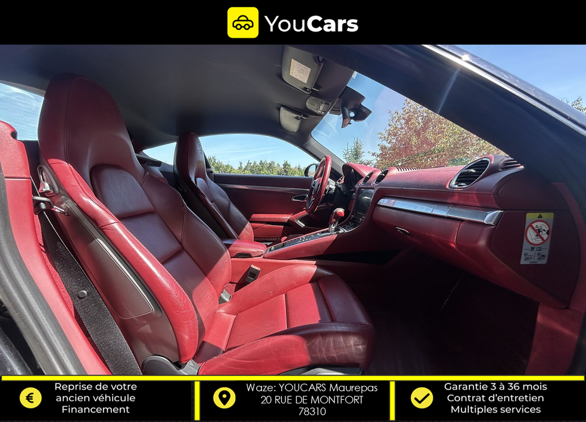 Porsche 718 Cayman 982C 2.0 Ti PDK7 300 cv BOITE AUTO - ENTRETIEN PORSCHE - SIEGES ELECTRIQUES