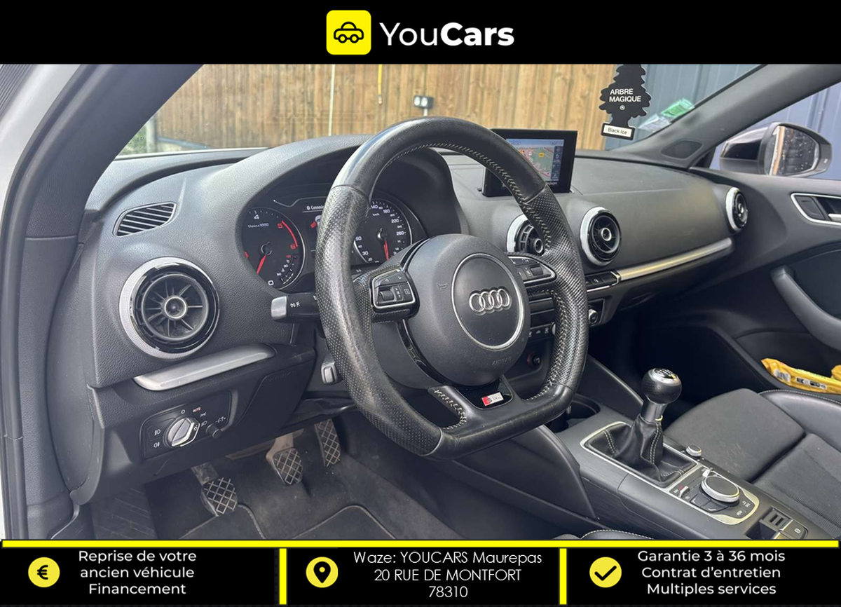 Audi A3 S-LINE Sportback 1.6 TDi S&S 110 cv TOIT OUVRANT ENTRETIEN A JOUR RADAR DE RECUL