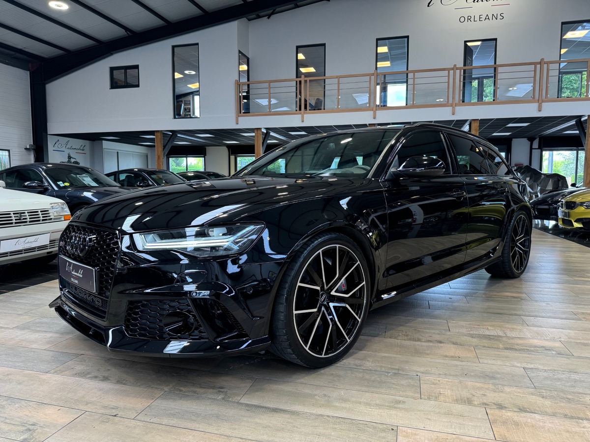 Audi RS6 AVANT PERMORMANCE  V8 4.0 QUATTRO 605cv FULL BLACK CARBONE IMMAT FR  MILLTEK + xx