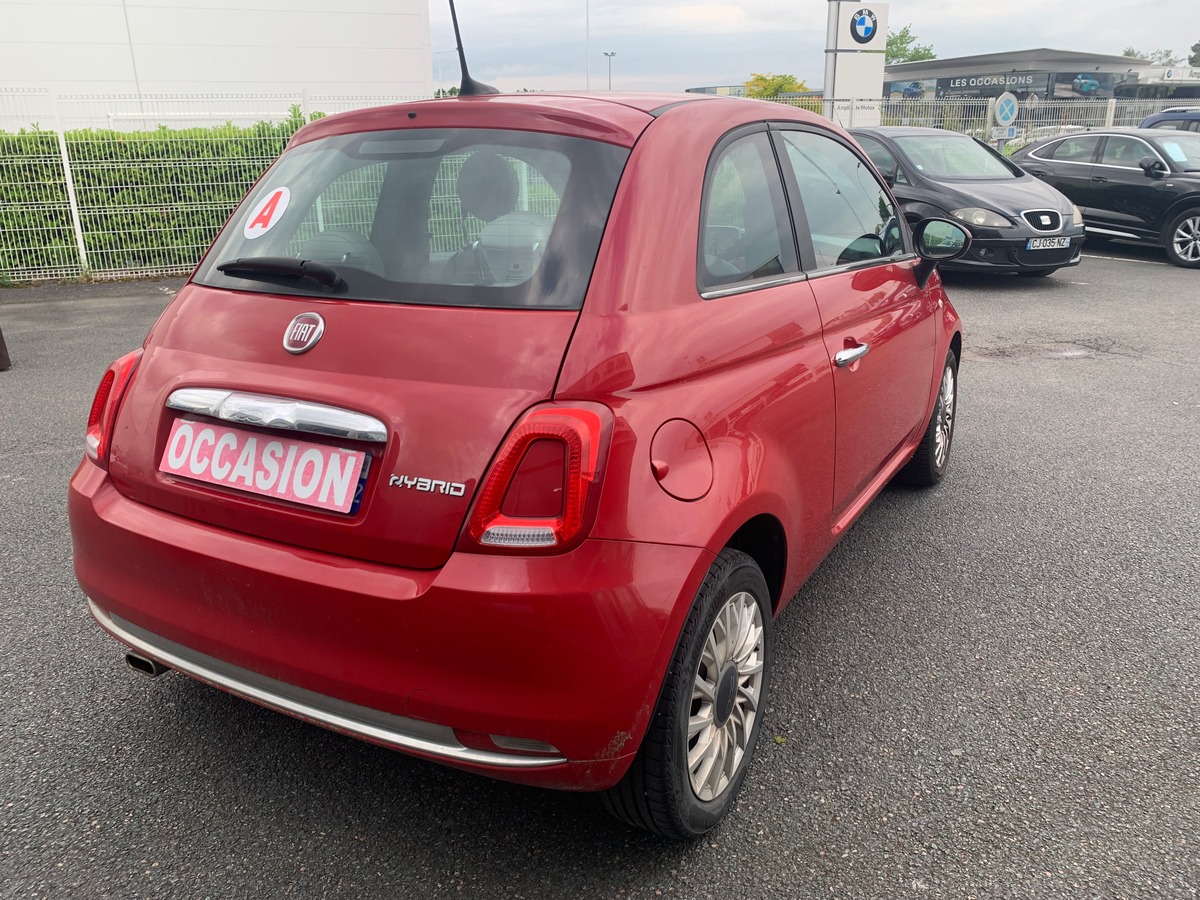 Fiat 500 70 ch | Hybrid | Toit vitré | Régulateur de vitesse | Climatisation