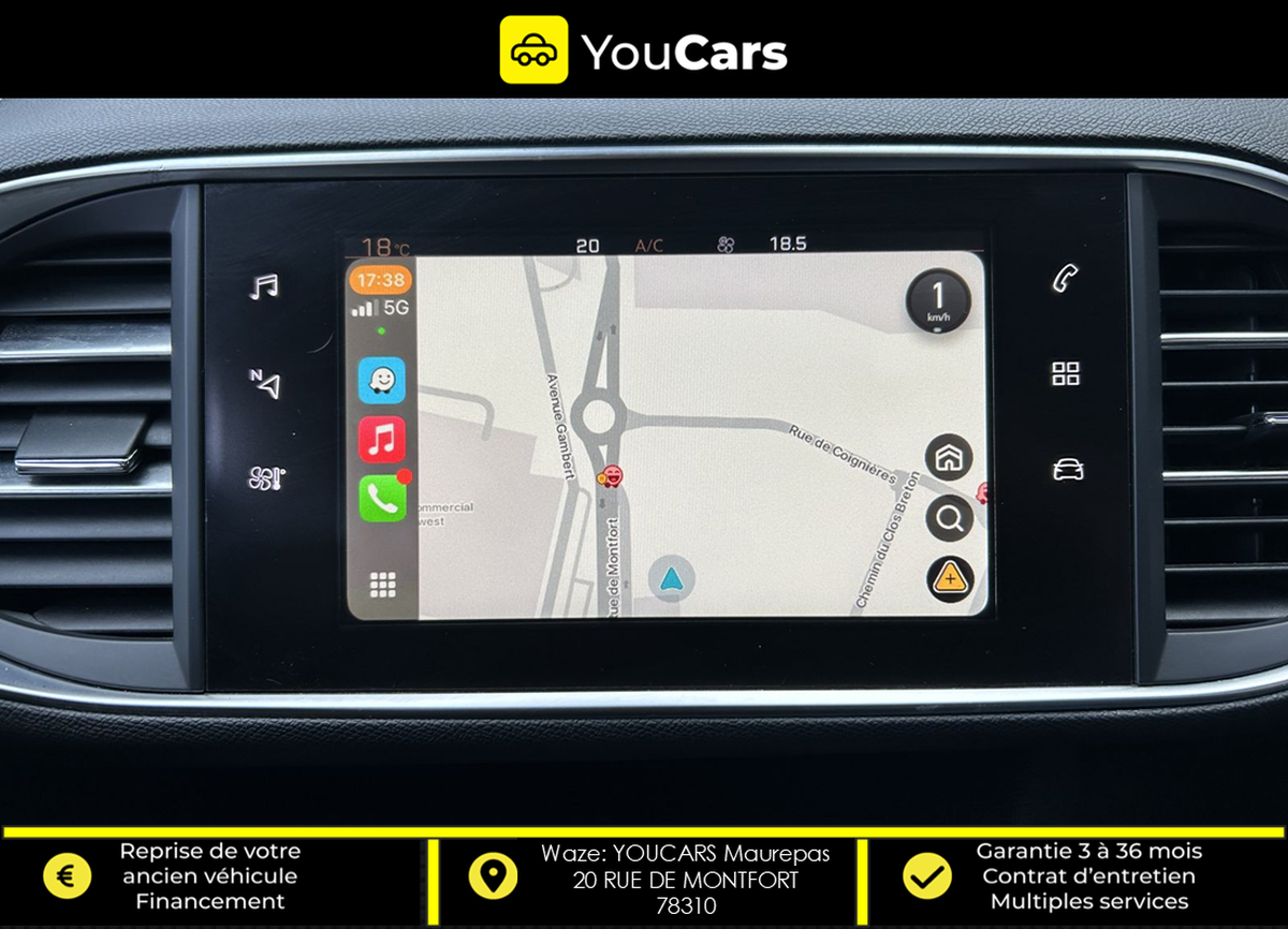 Peugeot 308 TECH EDITION Phase II 1.5 BlueHDi EAT8 130 cv BOITE AUTO - INTERIEUR SEMI CUIR