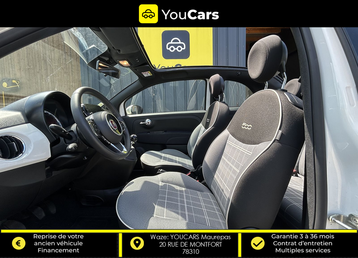 Abarth 500C CABRIOLET lounge Phase 3 1.0 BSG 70 cv 1ER MAIN - ENTRETIEN FIAT - CARPLAY