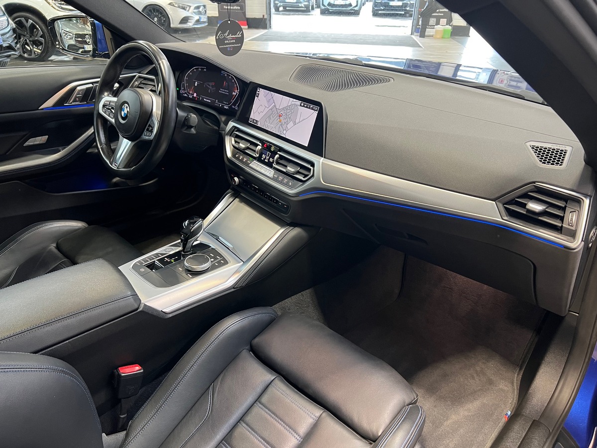 Bmw Série 4 (G22) COUPE 420D 190 M SPORT BVA8 /PORTIMAO BLUE/TOIT PANO/HUD
