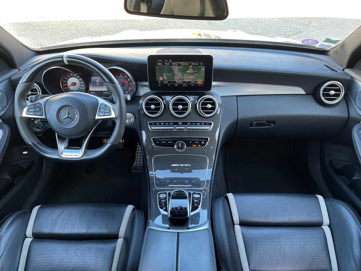 Mercedes-Benz Classe C 63 S 510ch V8 BI-TURBO, SUIVI COMPLET MERCEDES, ORIGINE FRANCE, PACK CARBONE