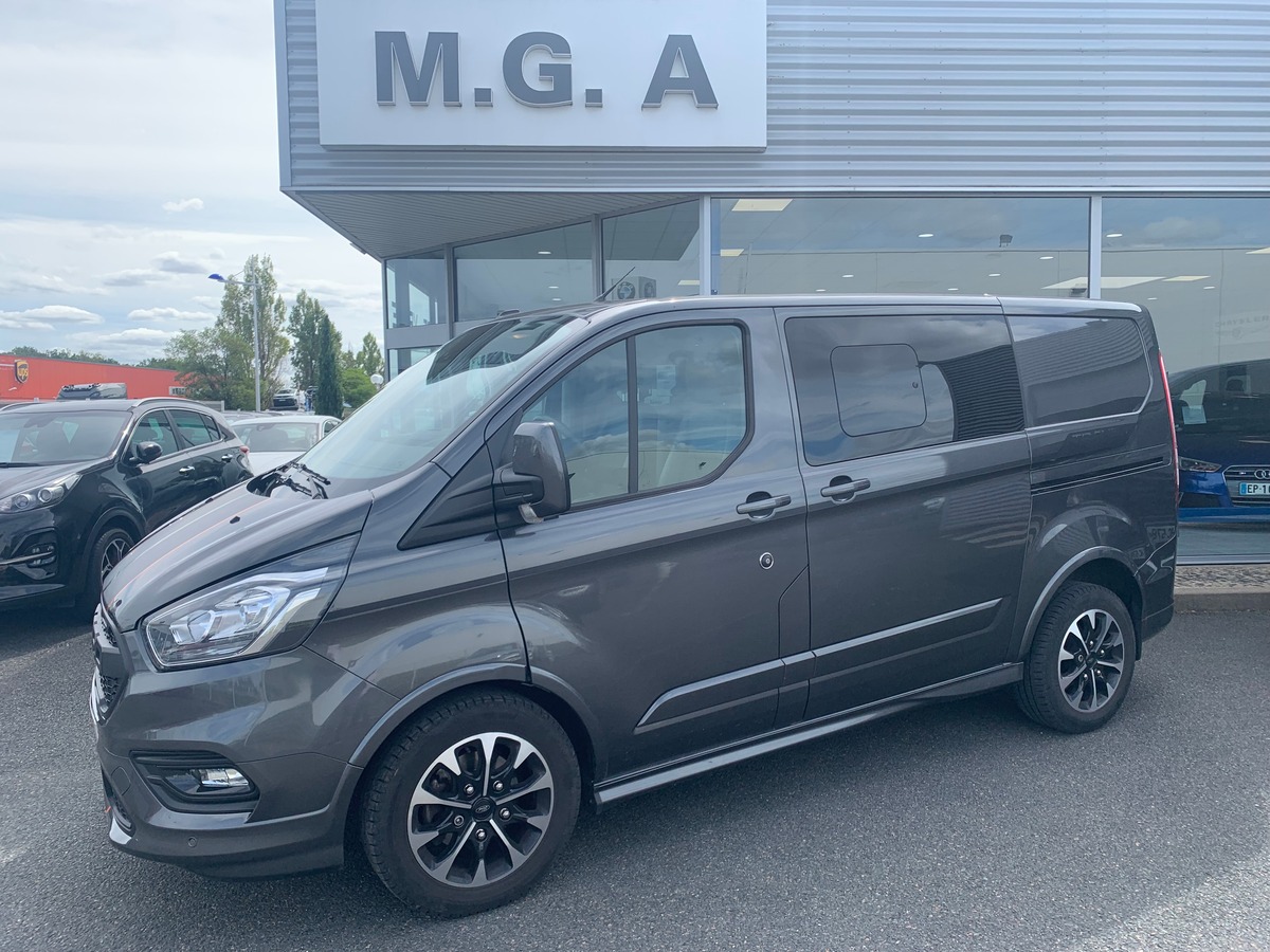 Ford TRANSIT CUSTOM 170 ch | SPORT | 5 Places | L1H1 | Premiére MAIN | Caméra de recul | Attelage