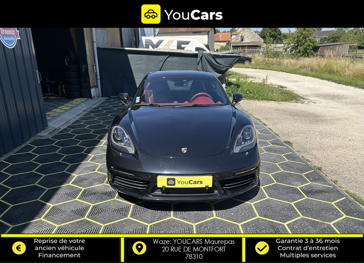 Porsche 718 Cayman 982C 2.0 Ti PDK7 300 cv BOITE AUTO - ENTRETIEN PORSCHE - SIEGES ELECTRIQUES