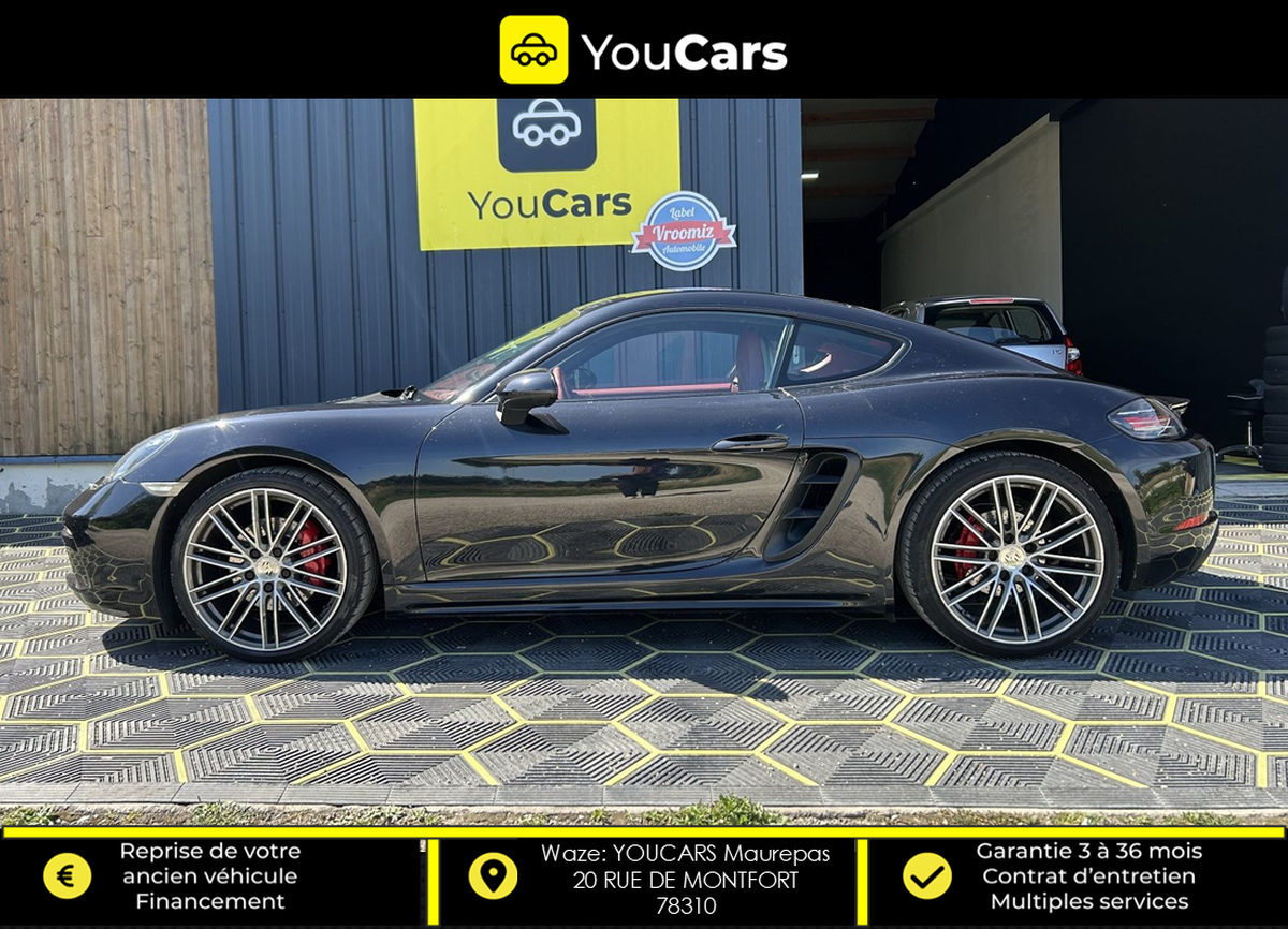 Porsche 718 Cayman 982C 2.0 Ti PDK7 300 cv BOITE AUTO - ENTRETIEN PORSCHE - SIEGES ELECTRIQUES