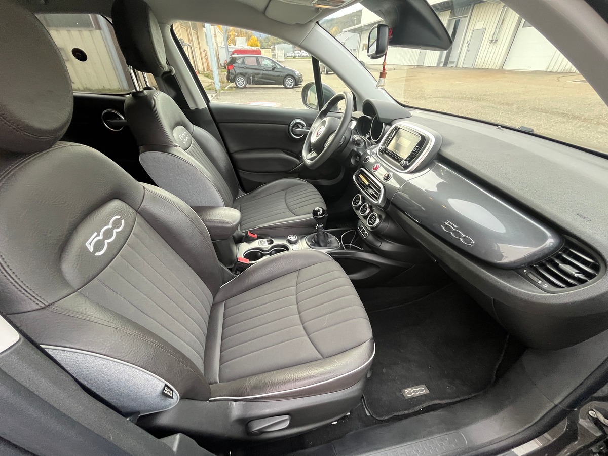 Fiat 500X 1.6 JTD 120ch LOUNGE, RADAR DE RECUL, GPS, REGULATEUR, LIMITEUR, FEUX AUTOMATIQUE