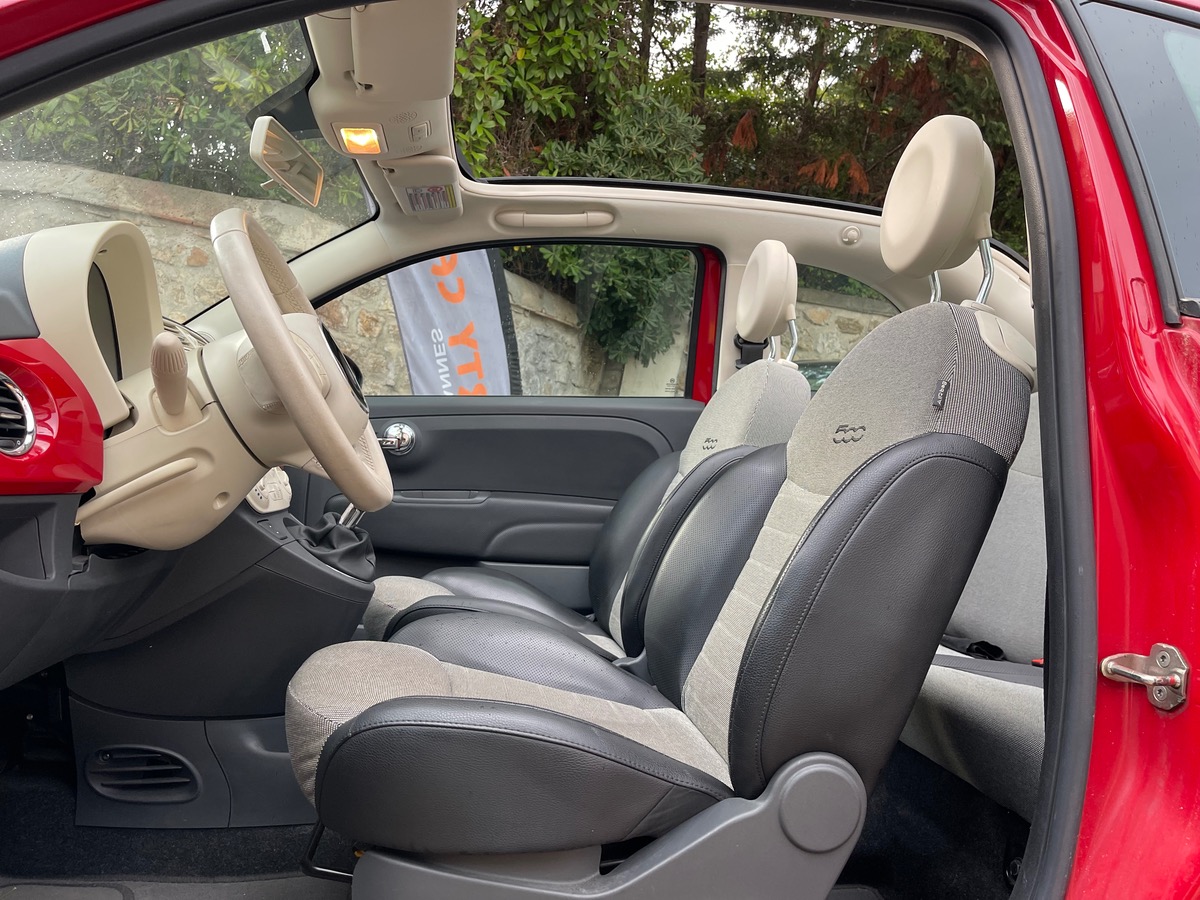 Fiat 500C Cabriolet 1.2 69 CV / 1er Main / KM Réel / Finition Lounge / Clim