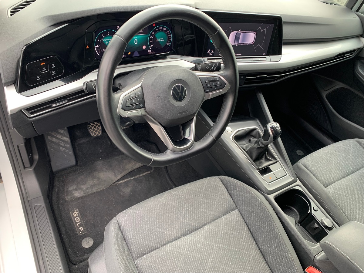 Volkswagen GOLF 8 130 ch | Stage 1 Ethanol | Apple car Play | Radar avant arriére | Siéges chauffant