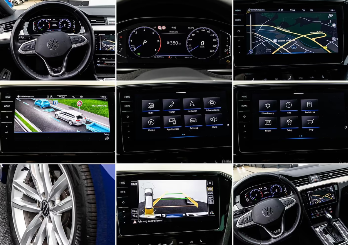 Volkswagen Passat SW VIII 2.0 TDI EVO 200ch R-Line 4Motion DSG7 Bleu Lapiz Attelage