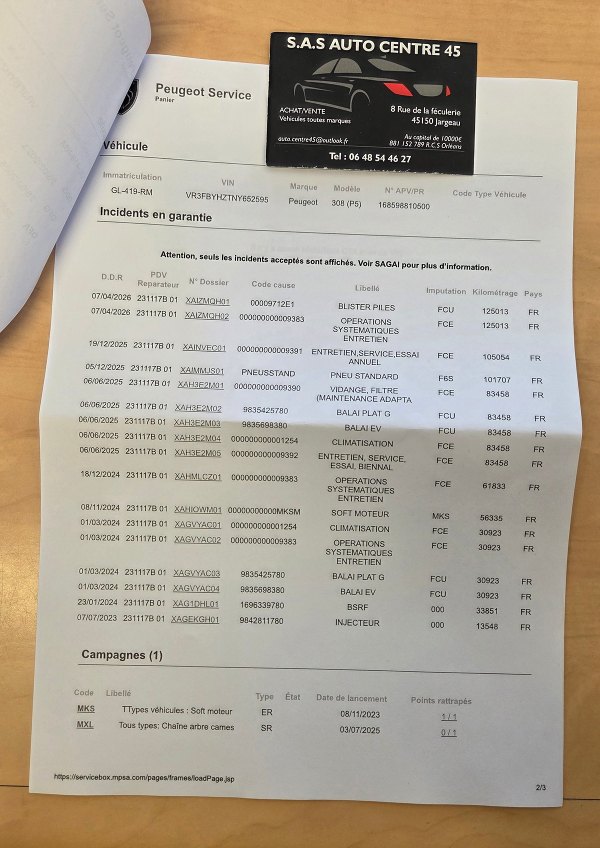 Peugeot 308 1.5 bhdi 130 CV EAT8  ACTIVE PACK / 1* MAIN / TVA RECUPERABLE 11241.67 HT