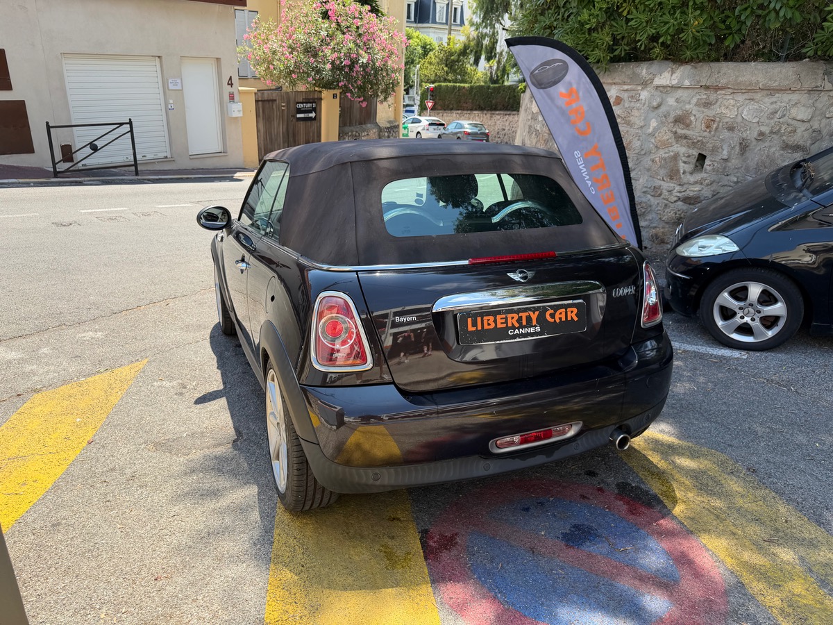 Mini Cabrio Cabriolet Cooper  1.6 i 122 CV / KM Réel / Clim / Intérieur Cuir / Jantes