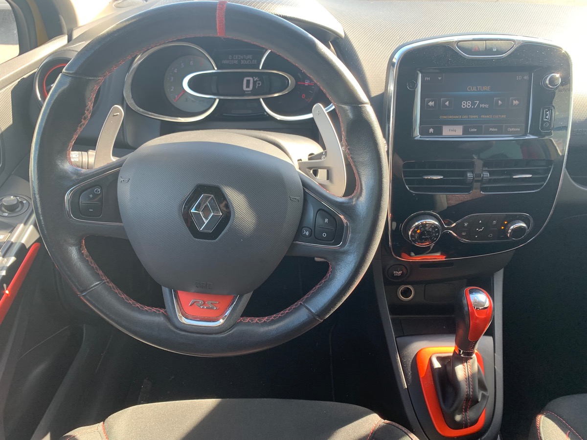 RENAULT Clio IV 200 ch | RS | Jaune Sirius | Révision complète en 03/2025 | Palettes au volant