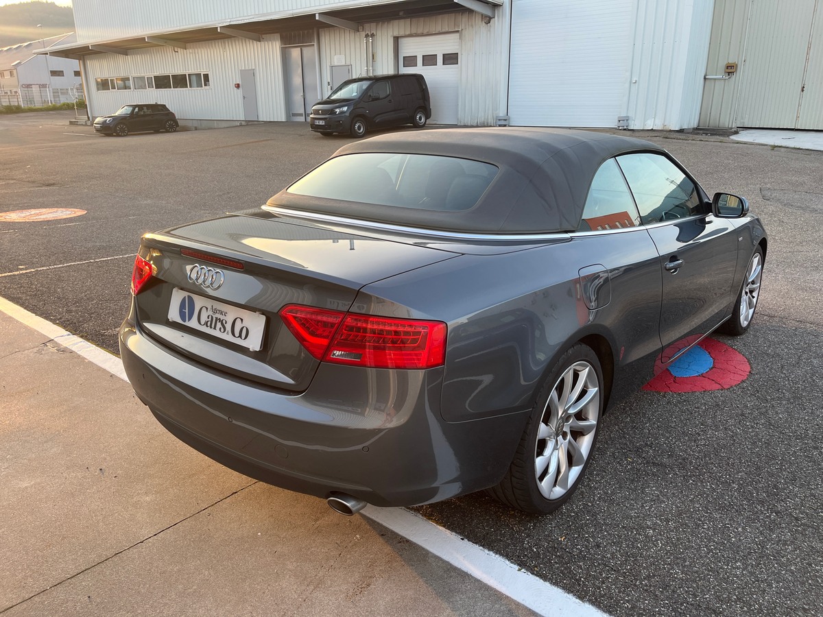 Audi A5 Cabriolet 3.0 V6 245ch S LINE QUATTRO, SUIVI COMPLET, GPS RADAR AVANT/ARRIERE, ATTELAGE