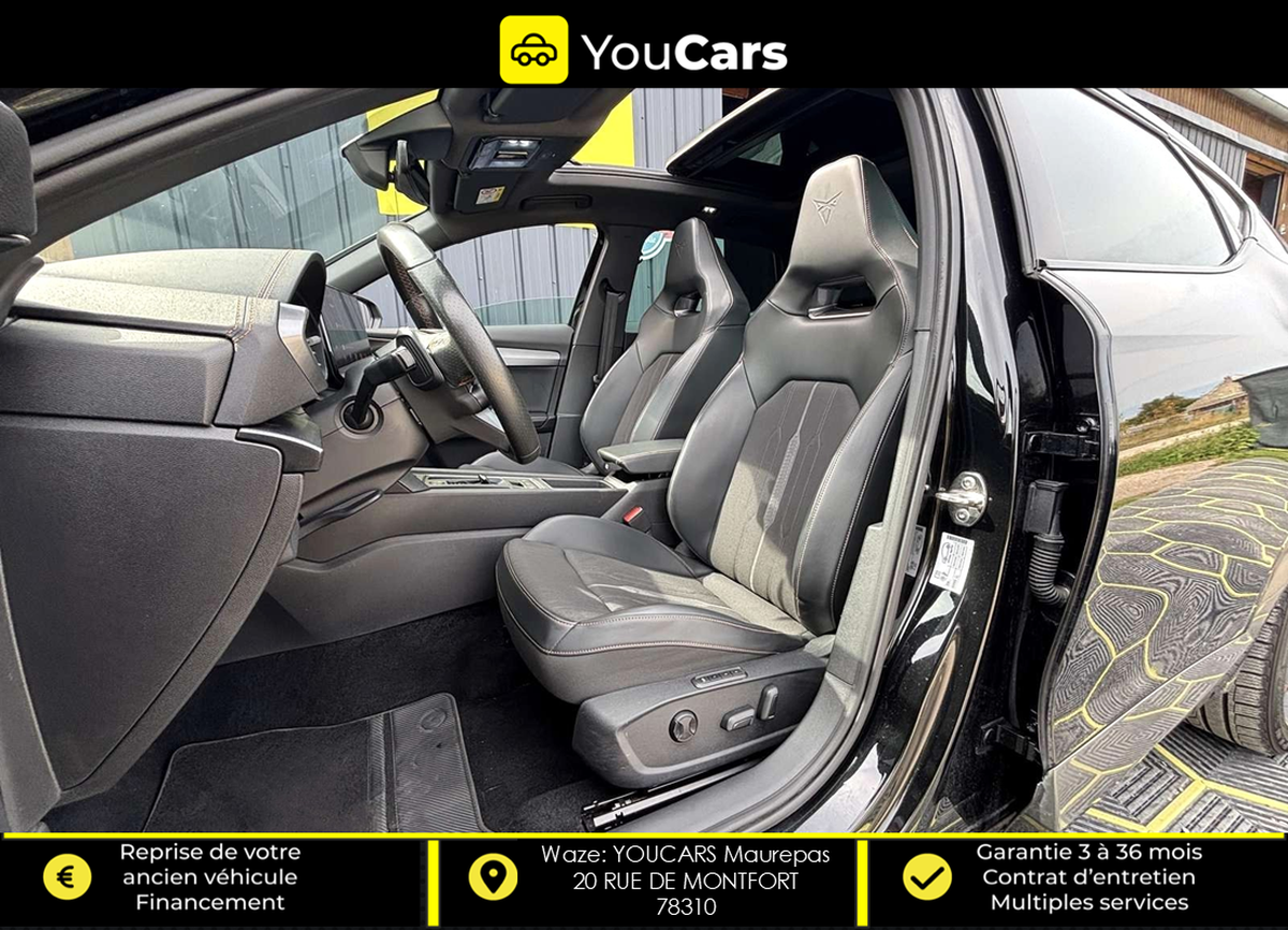 Cupra Formentor VZ Boîte auto Hybrid 1.4 TSI DSG 245 cv TOIT OUVRANT ENTRETIEN COMPLET APPLE CARPLAY