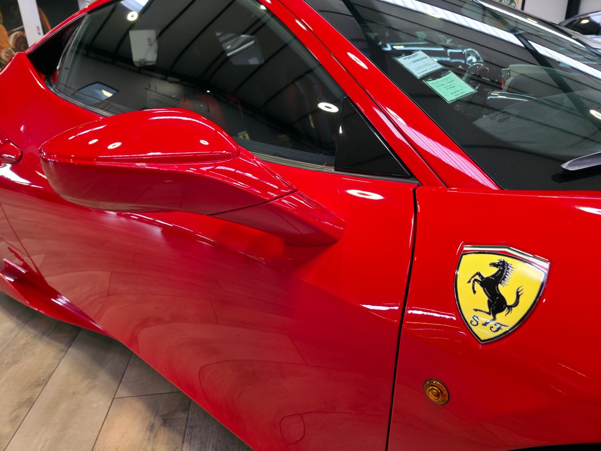Ferrari 458 SPECIALE 4.5 605 ORIGINE FRANCE // ROSO CORSA /  BANDES NART / HARNAIS A