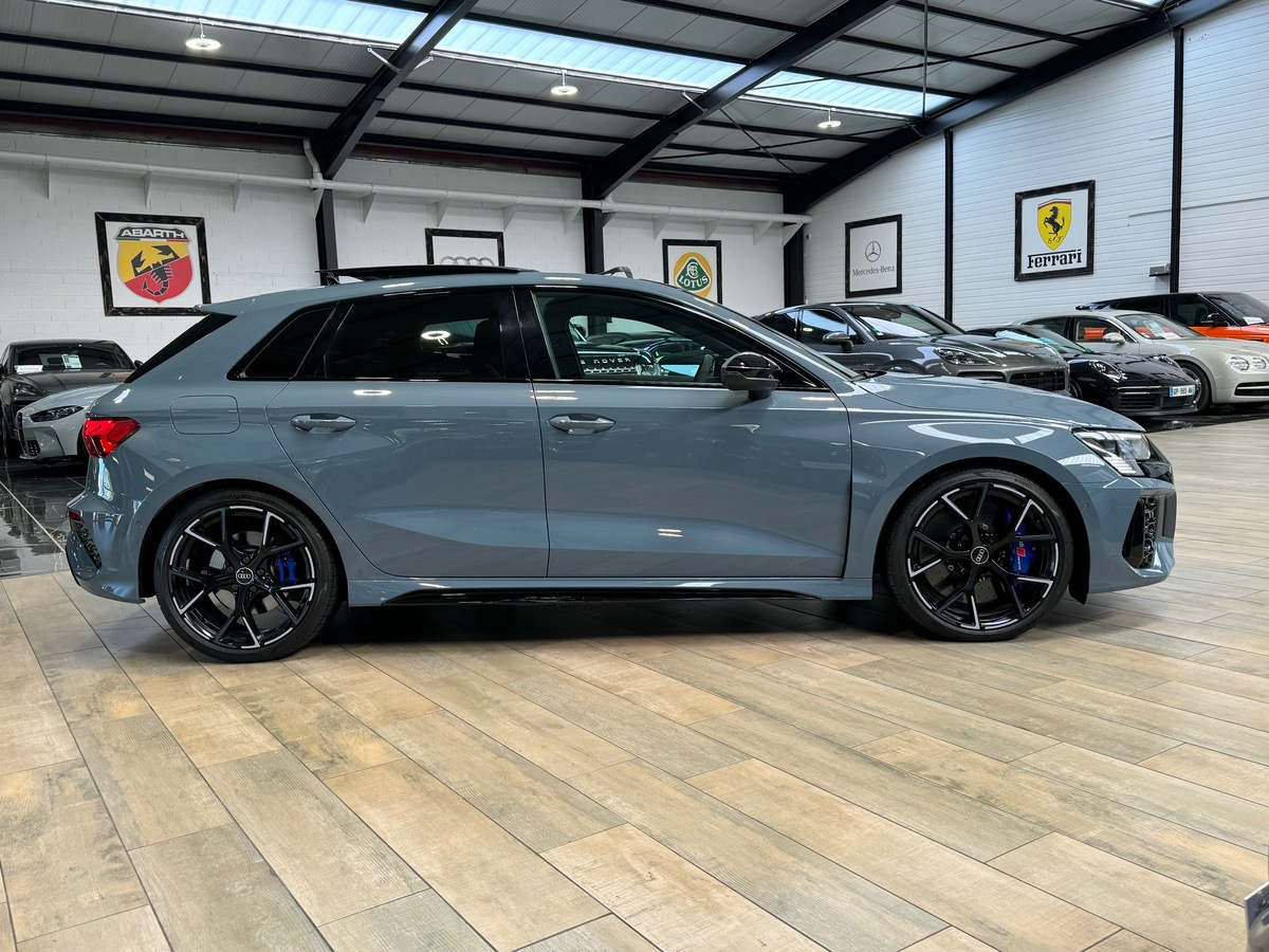 Audi RS3 Sportback 2.5 TFSI QUATTRO 400CH FULL GRIS KEMORA TO/CÉRAMIQUE/CAM PAS DE MALUS