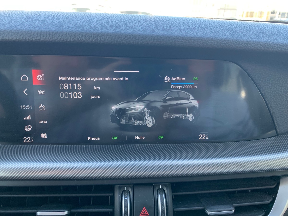 Alfa Romeo Stelvio 190 ch | Sprint | Caméra recul | Apple car Play | Coffre assisté électriquement