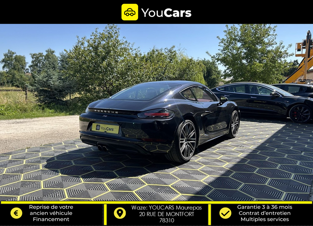 Porsche 718 Cayman 982C 2.0 Ti PDK7 300 cv BOITE AUTO - ENTRETIEN PORSCHE - SIEGES ELECTRIQUES