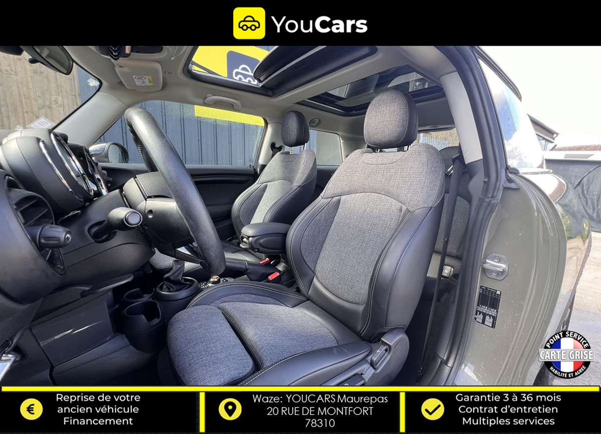 Mini Mini 3 Portes Cooper HEDDON STREET 1.5 i 136 cv - ENTRETIN COMPLET - TOIT OUVRANT - CARPLAY