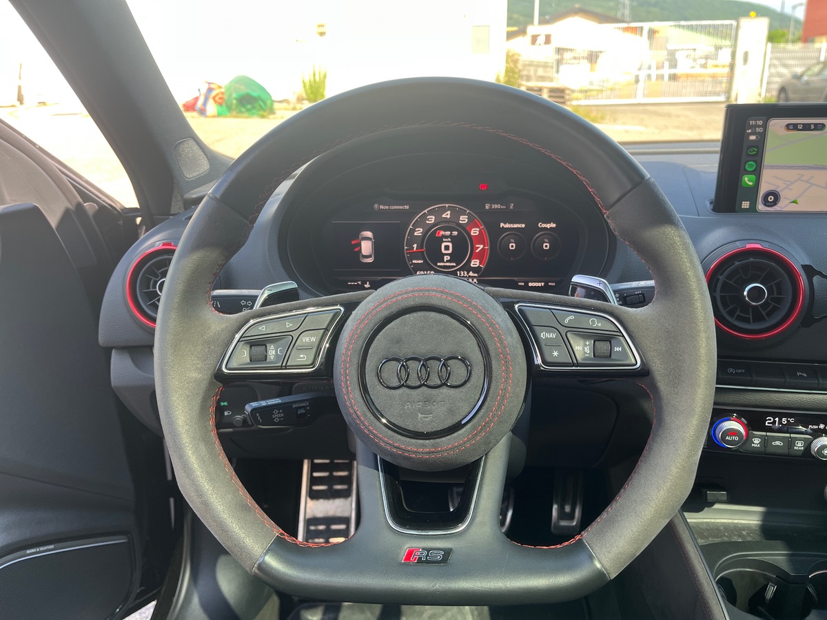 Audi RS3 SPORTBACK 2.5 TFSI 400 QUATTRO S TRONIC, Suivi complet, Toit panoramique, Matrix LED, B&O