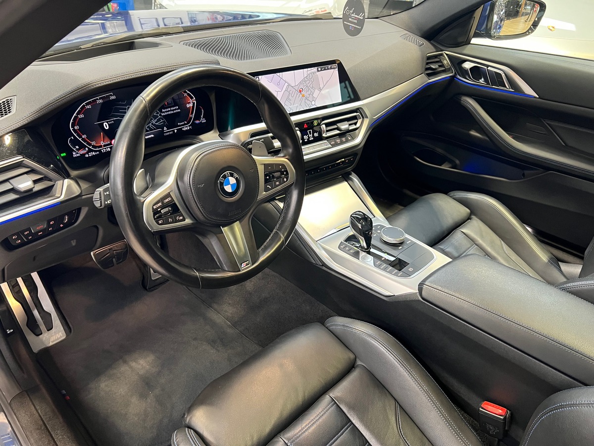 Bmw Série 4 (G22) COUPE 420D 190 M SPORT BVA8 /PORTIMAO BLUE/TOIT PANO/HUD