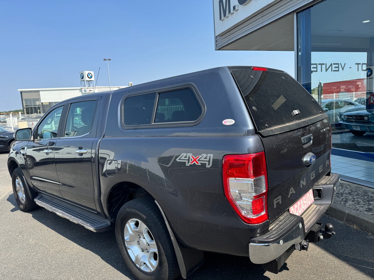 Ford Ranger 200 chevaux | Limited | Double Cabine | 5 places | GPS | Régulateur vitesse | Hard Top