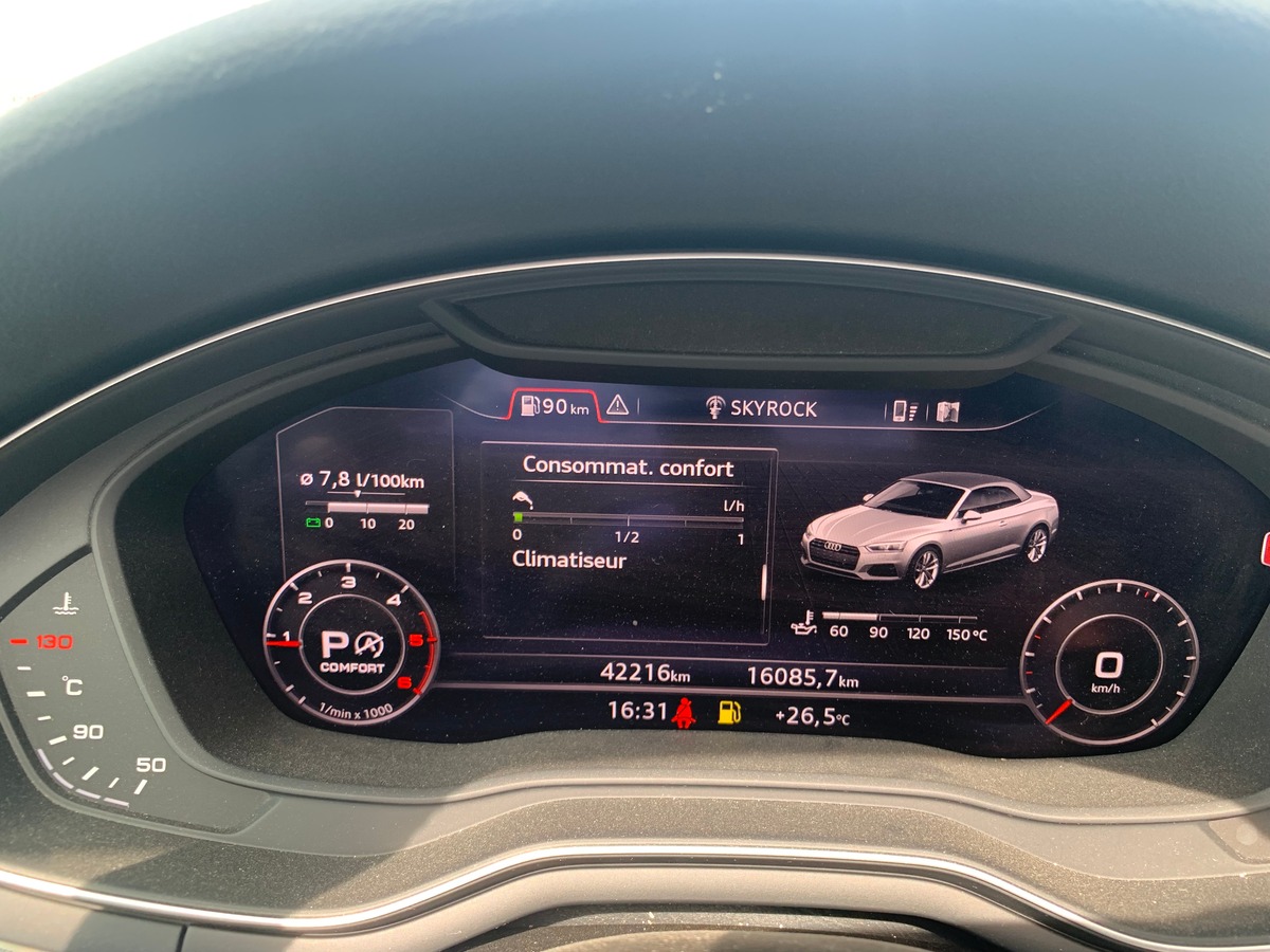 Audi A5 Cabriolet 190 ch | Design Luxe | Caméra de recul | Cuir | Drive select | Régulateur vitesse