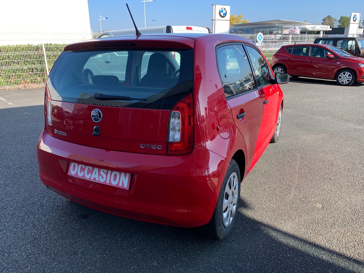 Skoda Citigo 60 ch | Rouge Tornado | ABS | Airbags | Dernier entretien à 50661 kms en 07/2025