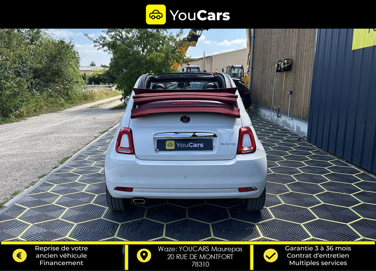 Abarth 500C CABRIOLET lounge Phase 3 1.0 BSG 70 cv 1ER MAIN - ENTRETIEN FIAT - CARPLAY