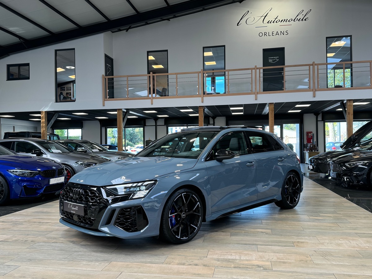Audi RS3 Sportback 2.5 TFSI QUATTRO 400CH FULL GRIS KEMORA TO/CÉRAMIQUE/CAM PAS DE MALUS