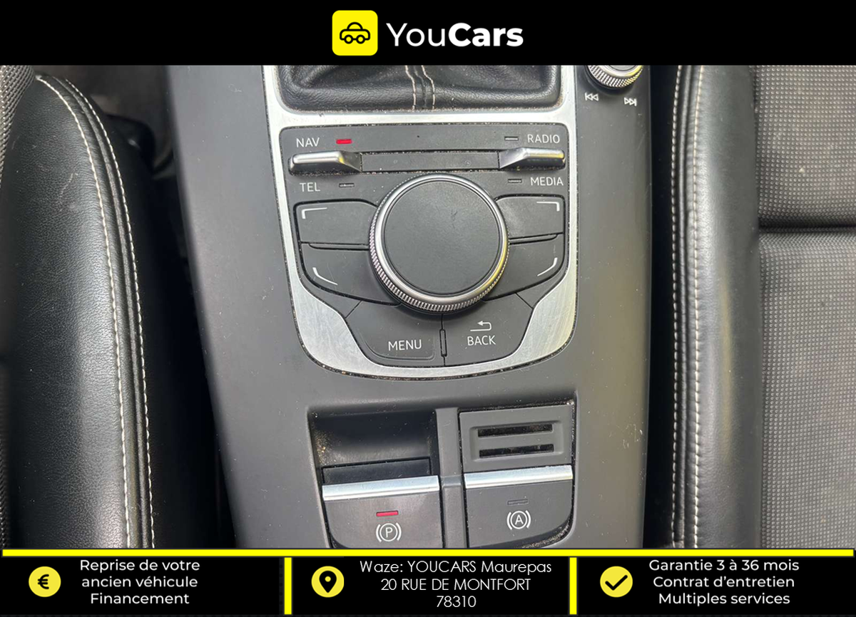 Audi A3 S-LINE Sportback 1.6 TDi S&S 110 cv TOIT OUVRANT ENTRETIEN A JOUR RADAR DE RECUL