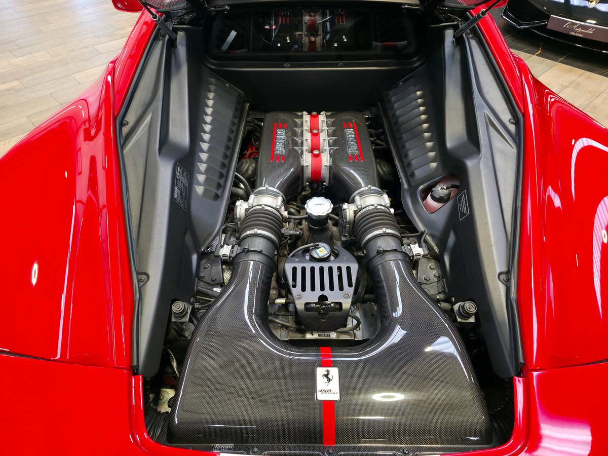 Ferrari 458 SPECIALE 4.5 605 ORIGINE FRANCE // ROSO CORSA /  BANDES NART / HARNAIS A