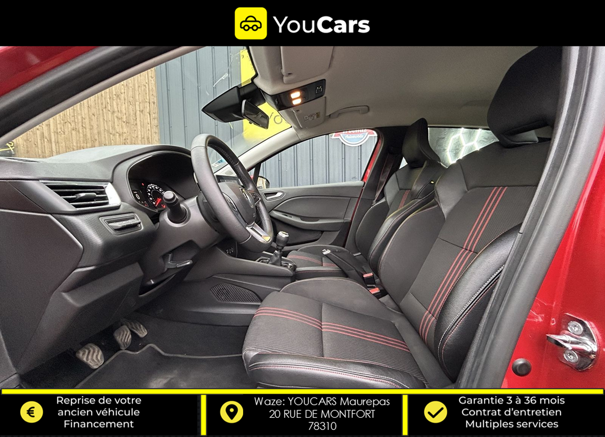 RENAULT Clio V 5 1.0 TCe 90 cv ENTRETIEN RENAULT - SIEGES RS LINE - CARPLAY