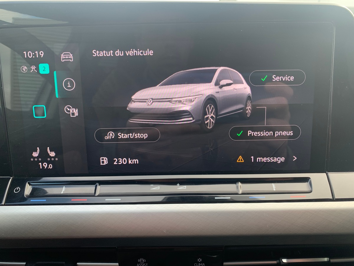 Volkswagen GOLF 8 130 ch | Stage 1 Ethanol | Apple car Play | Radar avant arriére | Siéges chauffant