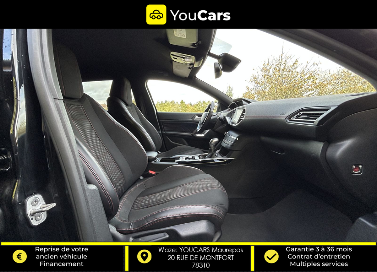 Peugeot 308 GT LINE 1.6 BlueHDi EAT6 120 cv BOITE AUTO - KIT DISTRIBUTION FAIT - CAMERA DE RECUL