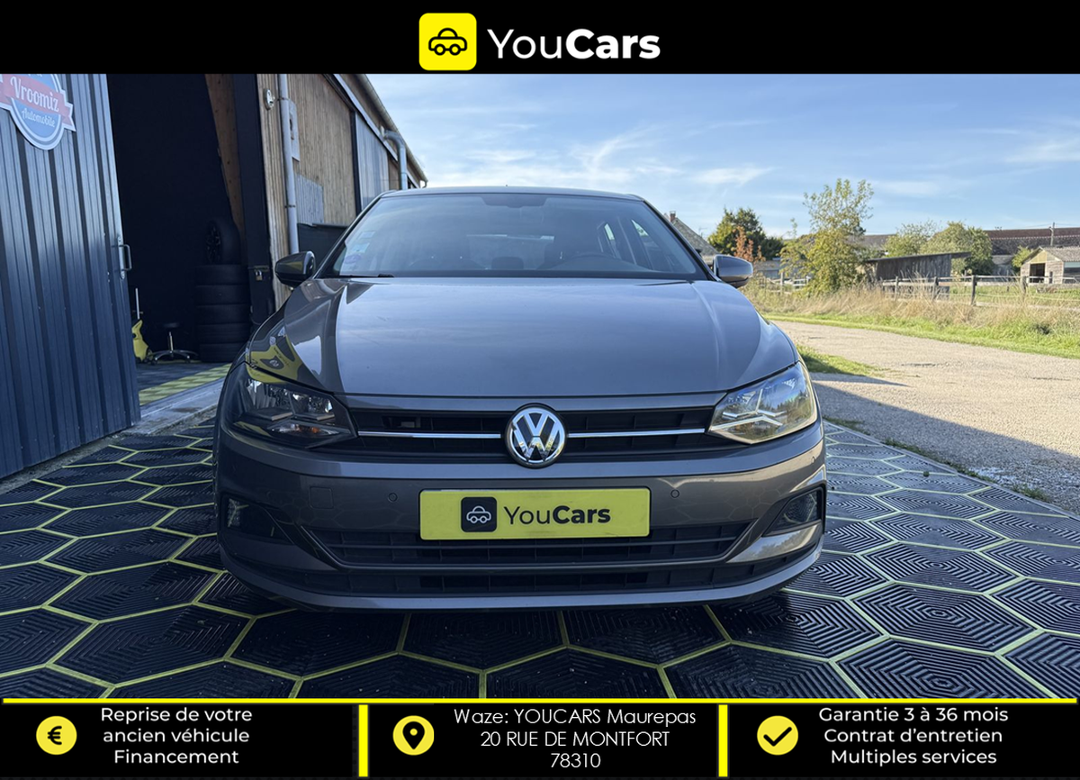 Volkswagen Polo 6 VI 1.0 TSI 12V BMT 95 cv ENTRETIEN COMPLET VOLKSWAGEN / CAMERA DE RECUL / CARPLAY