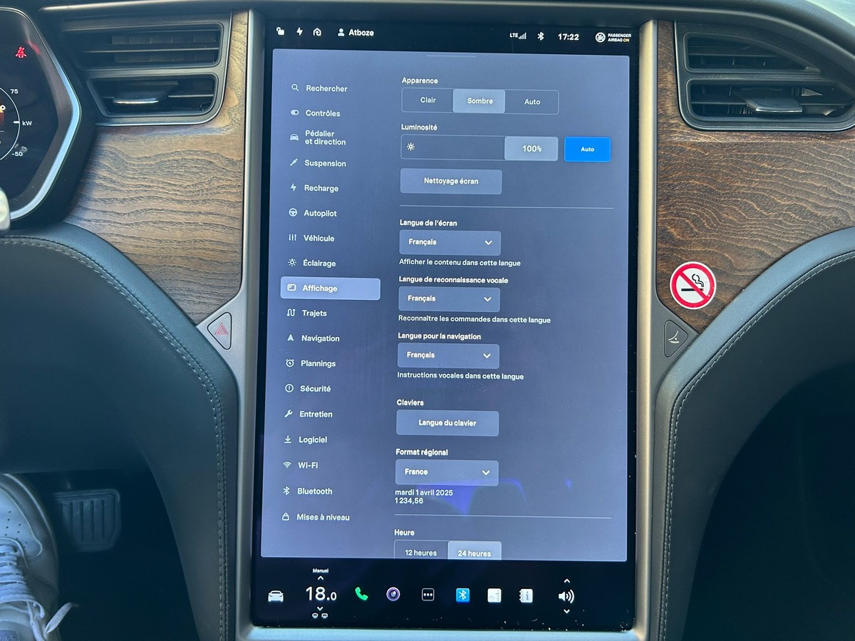 Tesla Model S DUAL MOTORS 612 CH 550 KMS AUTONOMIE FULL OPTIONS