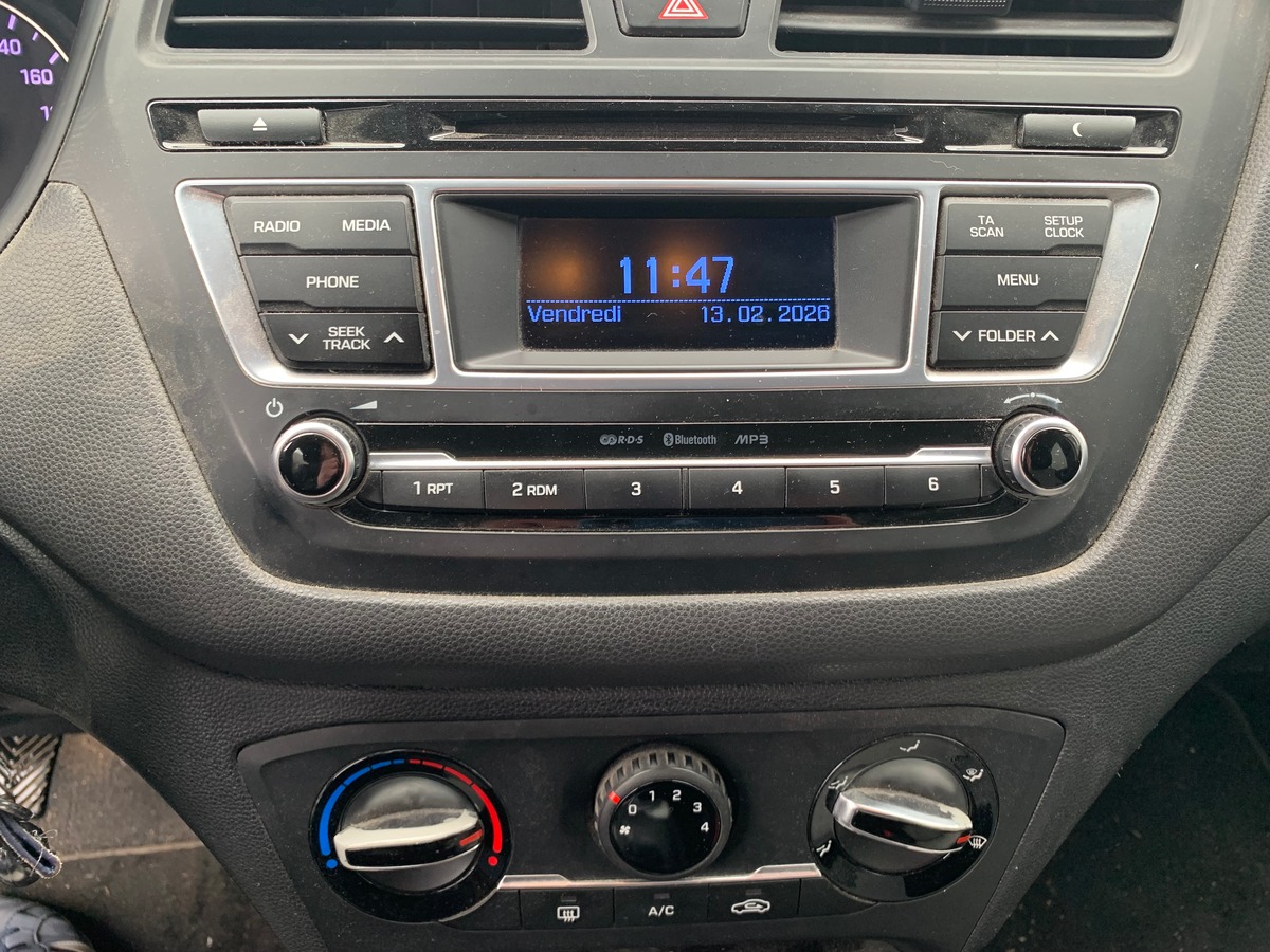 Hyundai i20 84 ch | Edition 1 | Régulateur de vitesse | Jantes Alu | Climatisation | Radar arriére