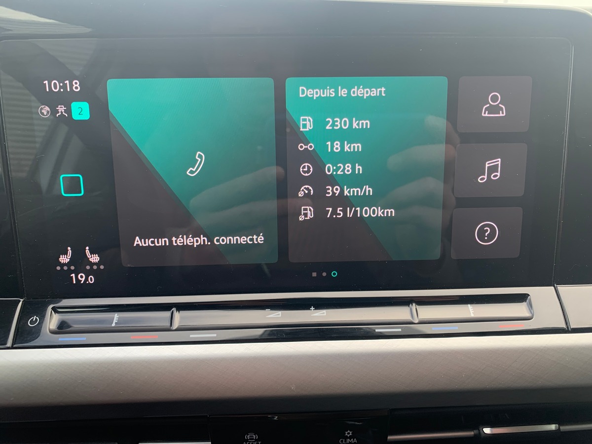 Volkswagen GOLF 8 130 ch | Stage 1 Ethanol | Apple car Play | Radar avant arriére | Siéges chauffant