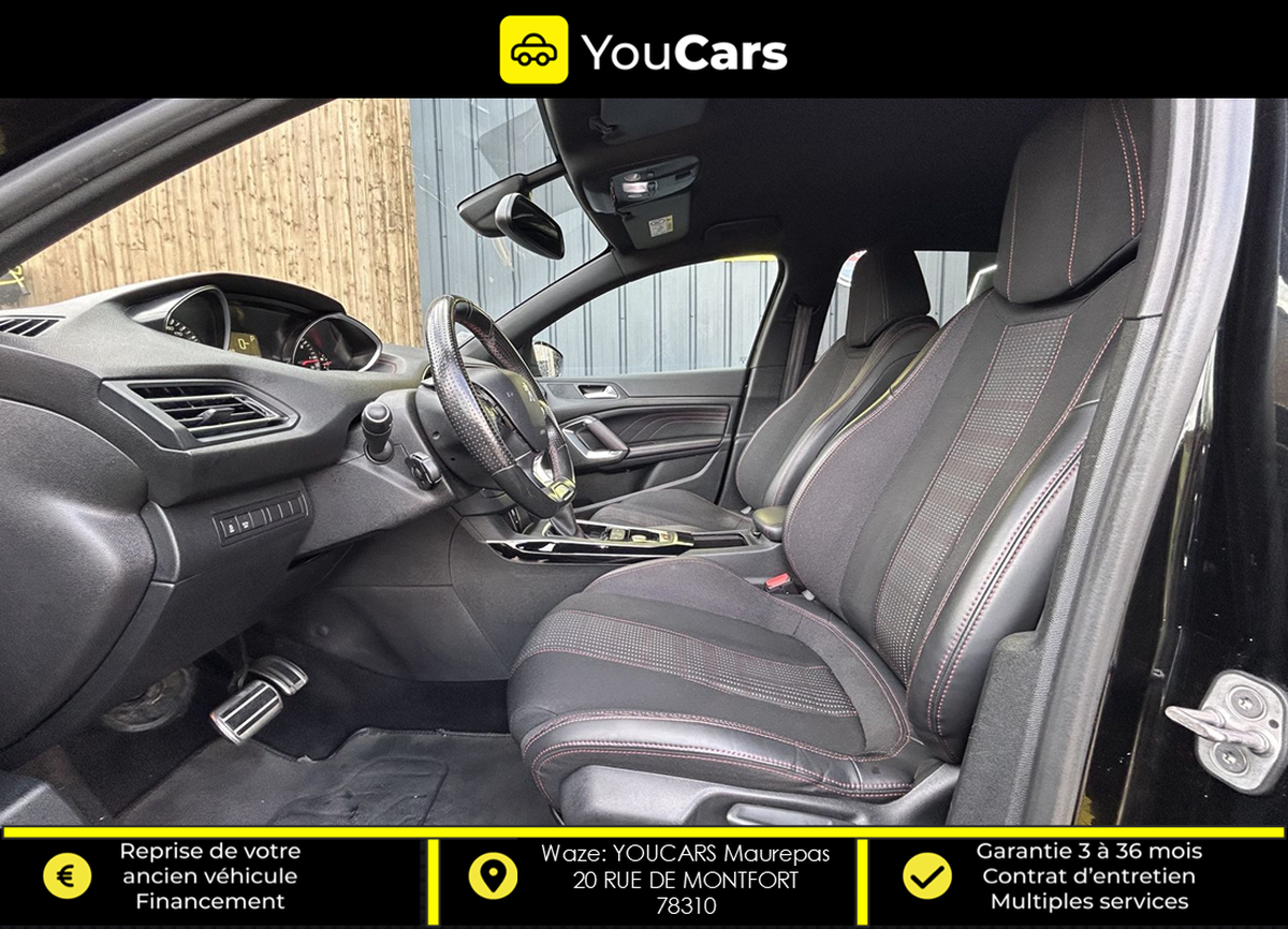 Peugeot 308 GT LINE 1.6 BlueHDi EAT6 120 cv BOITE AUTO - KIT DISTRIBUTION FAIT - CAMERA DE RECUL