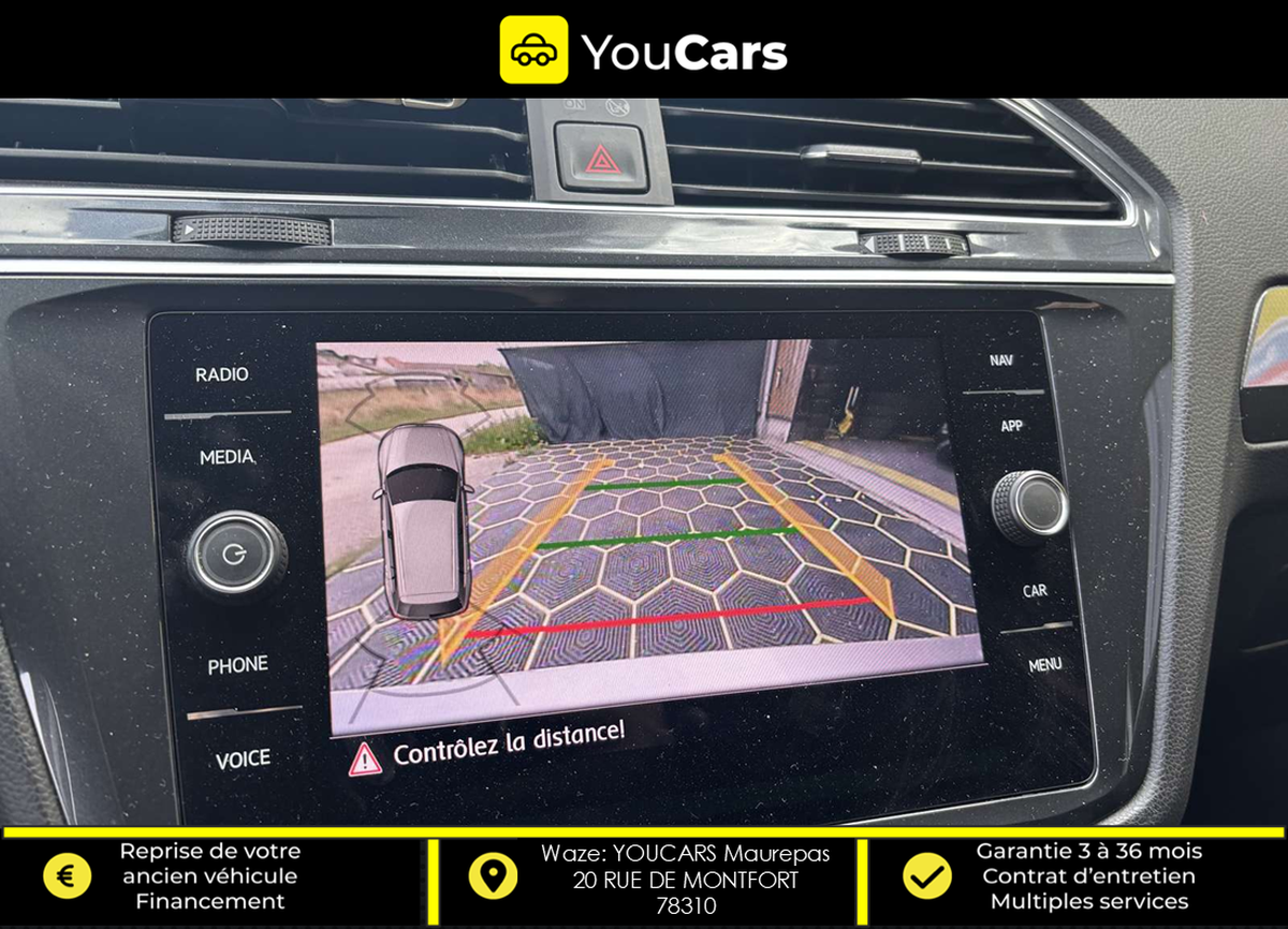Volkswagen Tiguan 2.0 TDi DSG7 IQ DRIVE 150 cv Boîte auto ENTRETIEN VOLKSWAGEN CAMERA DE RECUL
