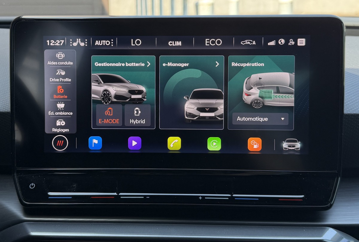 Cupra Leon 1.4 e-Hybrid 245ch VZ / Sièges chauffants / Mode de conduite / Apple CarPlay